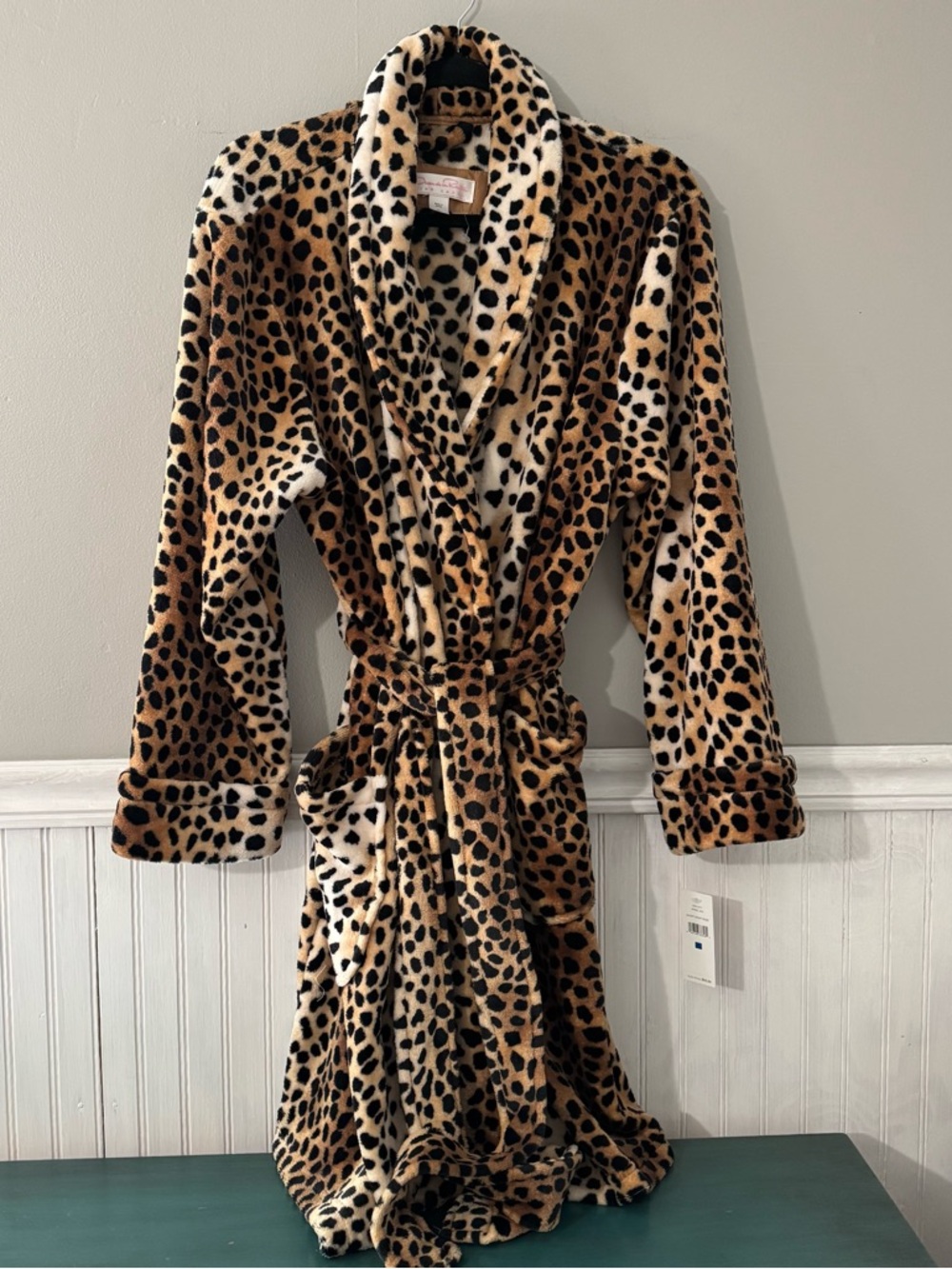 Oscar de la Renta Pink Label Women’s Plush Short Wrap Robe Size XL NWT
